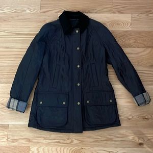 Barbour Beadnell Fleece Lined Quilted jacket in US size 8 color navy